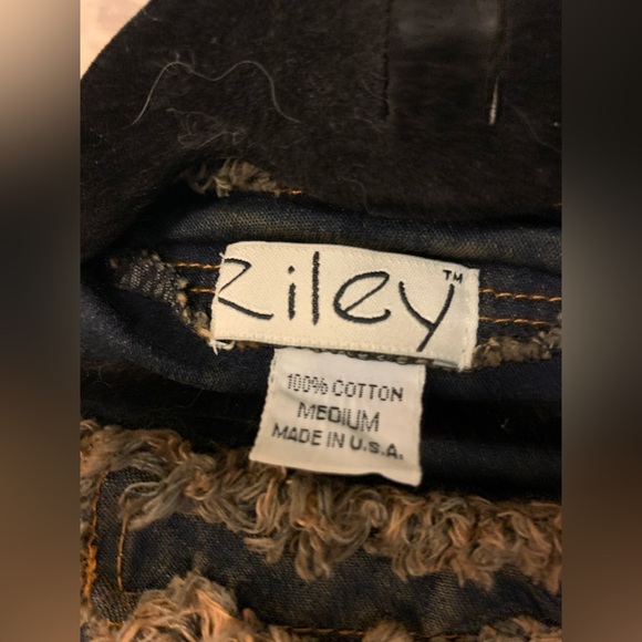 Vintage Riley Long Sleeve Zip Up Racing-Theme Denim Jacket - Picture 3 of 4